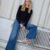 ICHI wide leg dames jeans in Medium Blue met loose fit, lange wijde pijpen en klassiek 5-pocketmodel.