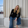 ICHI wide leg dames jeans in Medium Blue met loose fit, lange wijde pijpen en klassiek 5-pocketmodel.