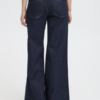 ICHI wide leg dames jeans in Denim met loose fit, lange wijde pijpen en klassiek 5-pocketmodel.