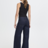 ICHI wide leg dames jeans in Denim met loose fit, lange wijde pijpen en klassiek 5-pocketmodel.