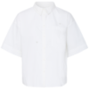 ICHI IHLELAYA boxy blouse met korte wijde mouwen, borstzak, knoopsluiting en hartvormige cut-outs