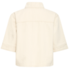 20126205_130905_200 ICHI IHHEZALLO boxy blouse in de kleur Birch met korte mouwen, borstzakken en drukknoopsluiting