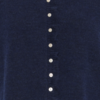 ICHI IHPOVOKE WA7 donkerblauw gebreid gilet met ruffle-details en knoopsluiting in Total Eclipse.