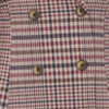 ICHI IHKATE CHECKIT BL2 geruite fitted blazer in Big Check Red met dubbele knoopsluiting en brede reverskraag.