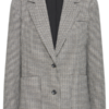 20126801_900012960_100 CHI IHLUBANA dames blazer in Grey Check met loose fit, reverskraag, knopen en opgestikte zakken.