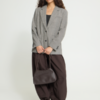 20126801_900012960_400 CHI IHLUBANA dames blazer in Grey Check met loose fit, reverskraag, knopen en opgestikte zakken.