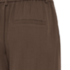 Bruine wide leg pantalon van ICHI met elastische tailleband, lange rechte pijpen en een nette, stijlvolle fit.