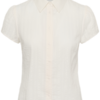 Saint Tropez SabbeeSZ SS Shirt in Ice/White met korte mouwen, klassieke kraag en een subtiel gestructureerde stof.