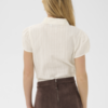 Saint Tropez SabbeeSZ SS Shirt in Ice/White met korte mouwen, klassieke kraag en een subtiel gestructureerde stof.