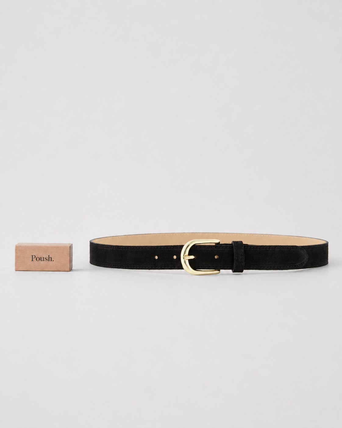Suus | Leren Riem Zwart Suede