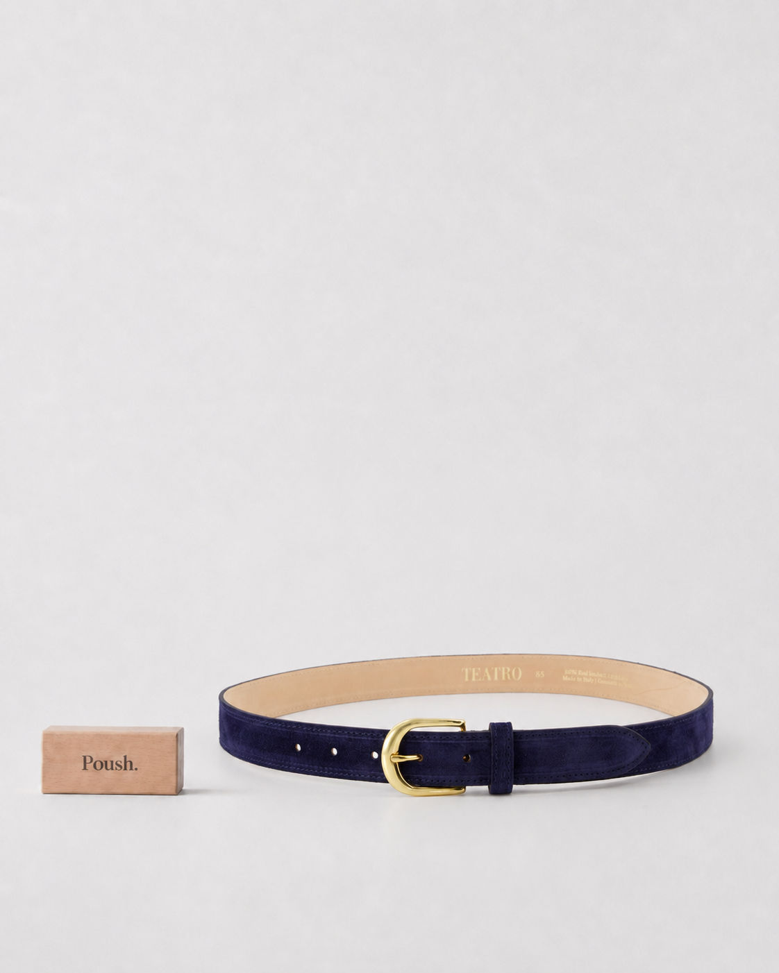 Suus | Leren Riem Donkerblauw Suede