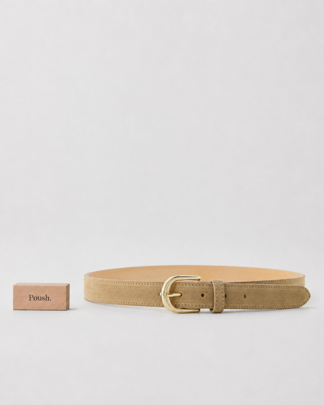 Suus | Leren Riem Zand Suede