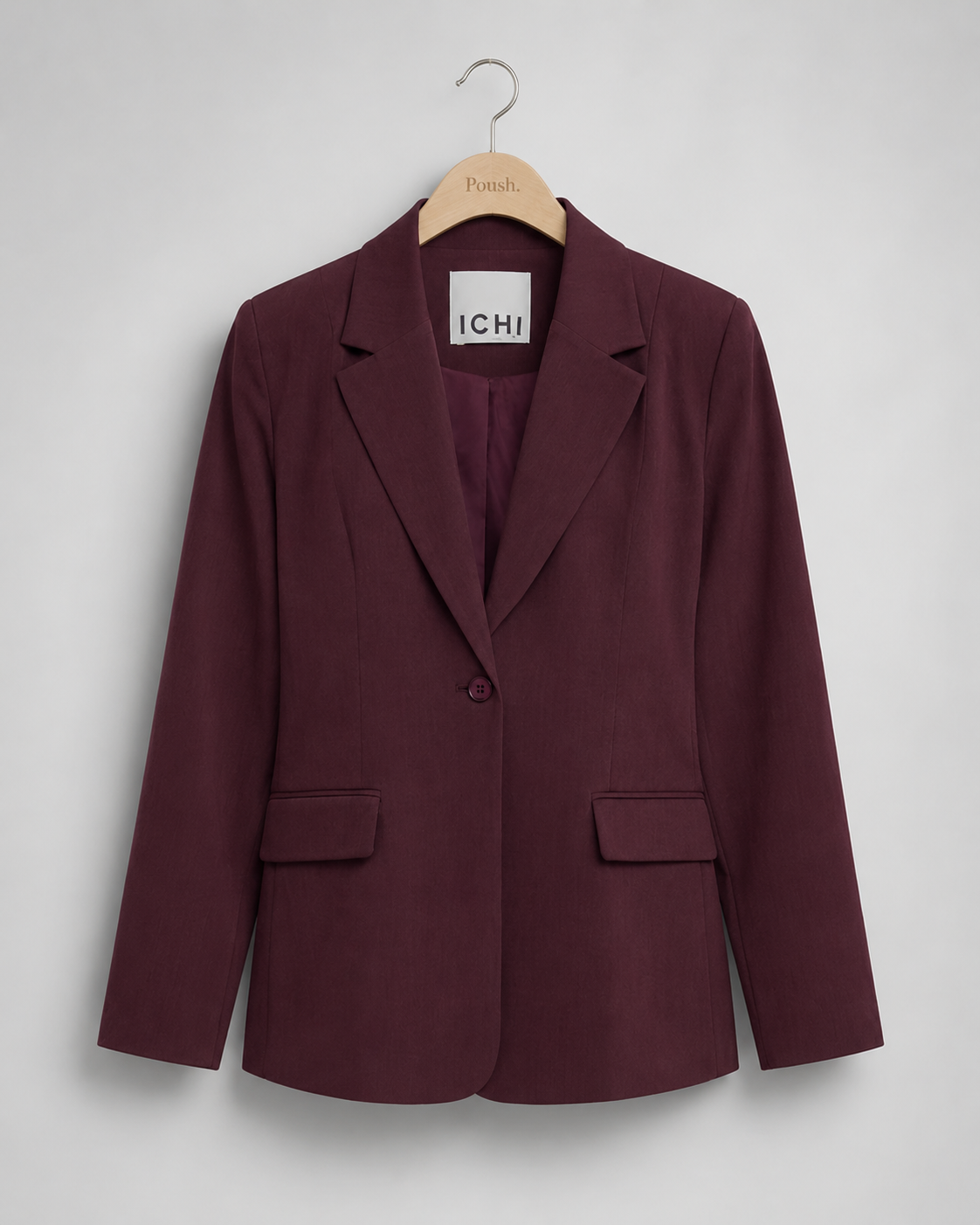 ICHI | Fava Long Blazer | Port Royale Melange