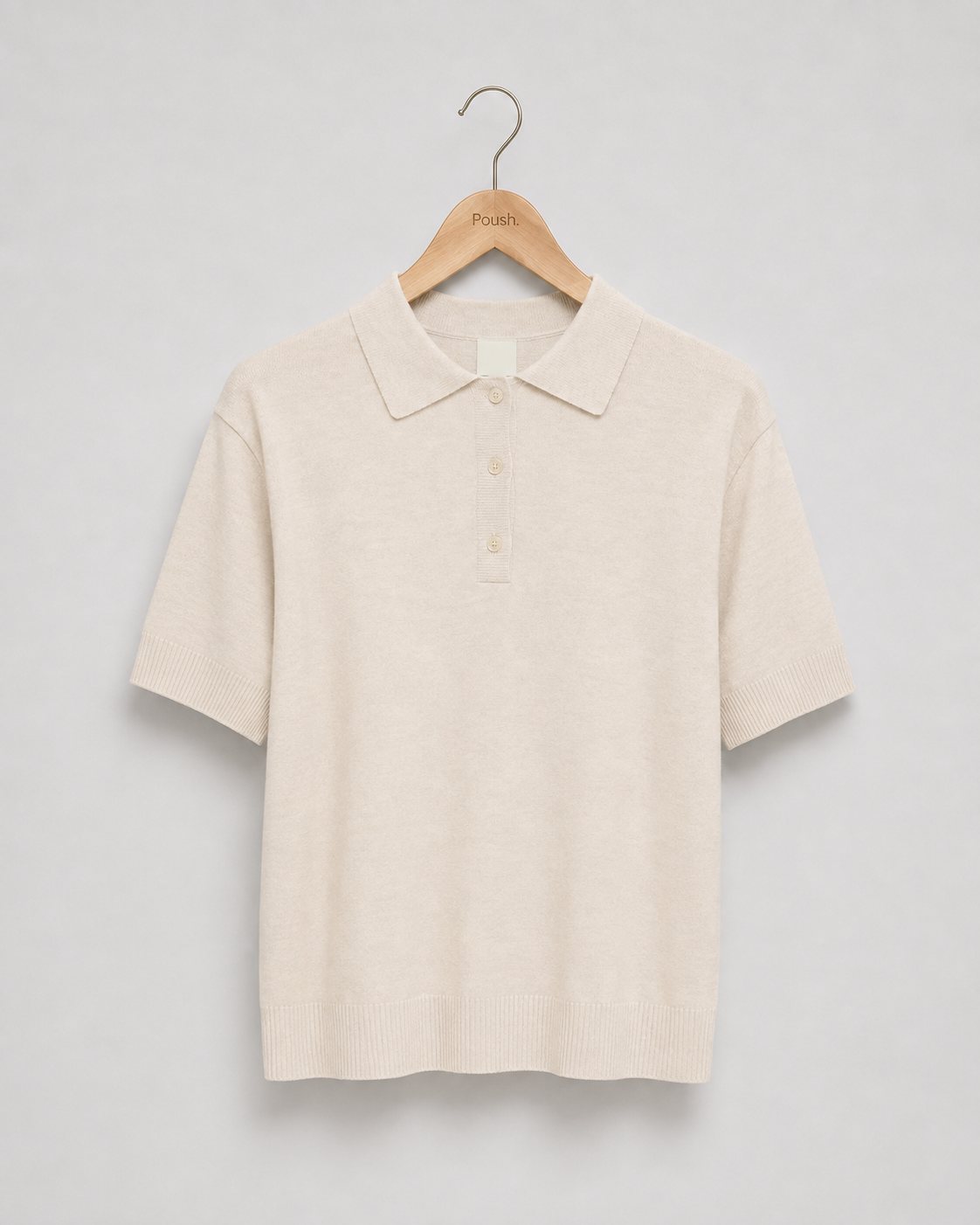 ICHI | IHLULS Polo SS | Oatmeal Melange