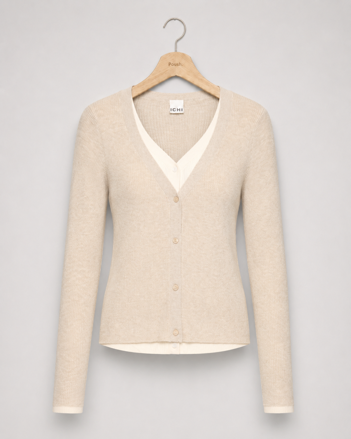 ICHI | IHFAMA CA Vest - Toasted Coconut Melange