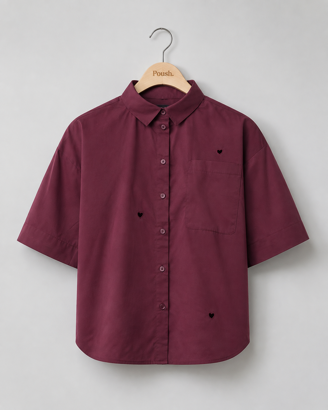 ICHI | IHLELAYA blouse met hartjes | Vineyard Wine
