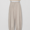 ICHI IHFAVA HAREM pantalon in Dove Melange met wijde pijpen, plooien en elastische boorden