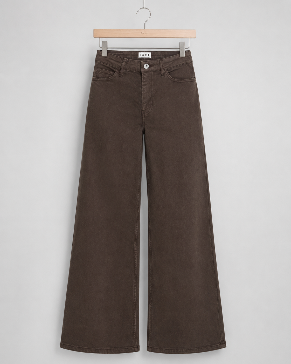ICHI | IHZiggy Wide Leg Coffee Bean | Loose Fit