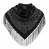 1-hs-vierkante-paisley-sjaal-met-franjes-77478-105x105-cm Vierkante paisley sjaal met bloemmotieven en lange franjes, formaat 105 x 105 cm.