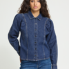 20126565_200928_500 ICHI IHAlva SH2 denim shirt in Washed Medium Blue met lange mouwen, knopen en geplooide schouders.