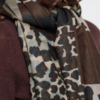 20126781_190915_500 ICHI IAEdeline Scarf in Coffee Bean met patchwork dierenprint in bruin, beige en zwart.