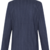ICHI IHKate Pinelle donkerblauwe loose-fit blazer met jacquardstreep en double-breasted sluiting.