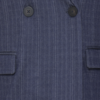 ICHI IHKate Pinelle donkerblauwe loose-fit blazer met jacquardstreep en double-breasted sluiting.