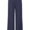 20126820_900012837_200 ICHI IHKate Pinelle donkerblauwe wide-leg pantalon met krijtstreep, elastische taille en strikceintuur.