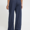 20126820_900012837_550 ICHI IHKate Pinelle donkerblauwe wide-leg pantalon met krijtstreep, elastische taille en strikceintuur.