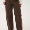 Saint Tropez JoannSZ loose-fit jeans in Chocolate Brown met hoge taille en rechte pijpen.