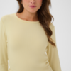 30514819_130513_350 Saint Tropez OlaliaSZ fitted longsleeve in Frozen Dew met ronde hals, fijne ribstructuur en golvende boorden