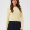 30514819_130513_500 Saint Tropez OlaliaSZ fitted longsleeve in Frozen Dew met ronde hals, fijne ribstructuur en golvende boorden