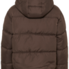 30515139_190912_200 Saint Tropez SammiSZ Jacket in Chocolate Brown, een korte pufferjas met capuchon en horizontale stiksels.