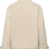 Saint Tropez SophieSZ korte duffelcoat in crème met loose fit, toggle-sluiting, raglanmouwen en brede kraag