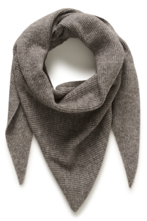 Saint Tropez AlulluSZ Scarf in Iron Melange Brown met een royale driehoekige vorm.