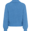 30515441_1740321_200 Saint Tropez TabbathaSZ loose-fit pullover in Lichen Blue Melange met polokraag, knopen en lange mouwen