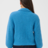 30515441_1740321_550 Saint Tropez TabbathaSZ loose-fit pullover in Lichen Blue Melange met polokraag, knopen en lange mouwen
