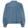 30515476_600104_200 Saint Tropez TeraSZ mediumblauw denim jack met ronde hals, knoopsluiting, zijzakken en volumineuze lange mouwen