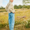 30515477_600104_660 Saint Tropez TeraSZ loose-fit jeans in Medium Blue Denim met hoge taille en rechte cropped pijpen.