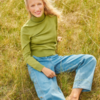 30515477_600104_690 Saint Tropez TeraSZ loose-fit jeans in Medium Blue Denim met hoge taille en rechte cropped pijpen.