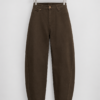 Saint Tropez JoannSZ loose-fit jeans in Chocolate Brown met hoge taille en rechte pijpen.