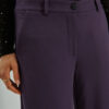Freequent FQNANNI-PANTS in Nightshade met hoge taille, rechte pijpen, steekzakken en rits- en knoopsluiting.