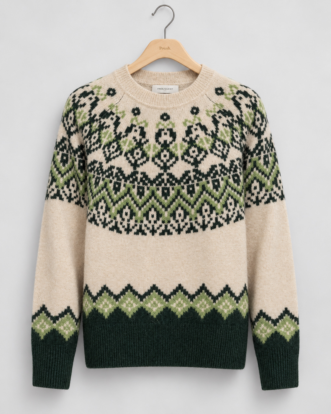 Freequent | FQMERLA-PULLOVER – Moonbeam w. Deep Forest
