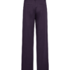 Freequent FQNANNI-PANTS in Nightshade met hoge taille, rechte pijpen, steekzakken en rits- en knoopsluiting.