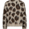 packshot_2_211722_8716_Back_1_FQLIPPI-CARDIGAN Oyster Grey Mel w. Mole Mel Freequent FQLIPPI-Cardigan in gemĂȘleerd grijs en taupe met luipaardprint, ronde hals en knoopsluiting.