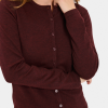 Saint Tropez MilaSZ R-Neck Cdigan in Winetasting melange. Fijngebreid vest met een klassieke pasvorm, ronde hals en lange mouwen. Bestseller basis vest.