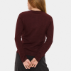 Saint Tropez MilaSZ R-Neck Cdigan in Winetasting melange. Fijngebreid vest met een klassieke pasvorm, ronde hals en lange mouwen. Bestseller basis vest.