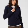 30500005_193924_500 Saint Tropez MilaSZ R-Neck Cardigan in Night Sky. Fijngebreid vest met een klassieke pasvorm, ronde hals en lange mouwen. Bestseller basis vest.