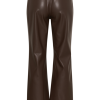 30512961_190912_200 Saint Tropez DowieSZ Flared Pants in Chocolate Brown met elastische tailleband en lange, licht uitlopende pijpen.