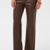 30512961_190912_500 Saint Tropez DowieSZ Flared Pants in Chocolate Brown met elastische tailleband en lange, licht uitlopende pijpen.